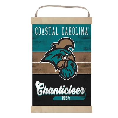 Coastal Carolina Chanticleers Reversible Retro Logo Banner Sign