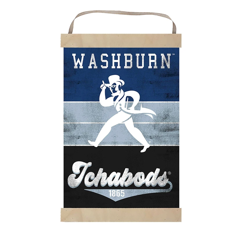 Washburn Ichabods Reversible Retro Logo Banner Sign