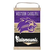 Western Carolina Catamounts Reversible Retro Logo Banner Sign