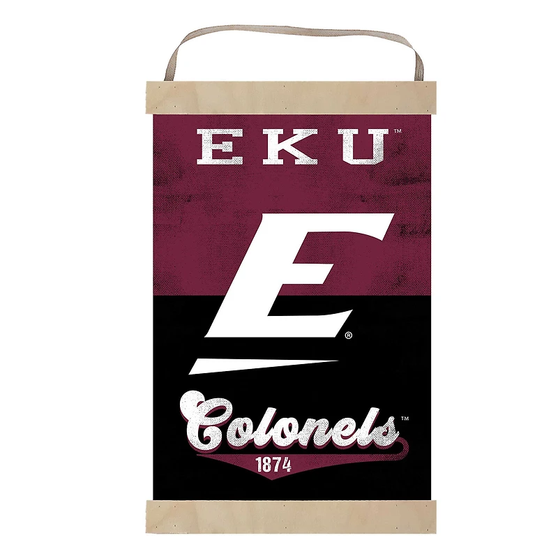 Eastern Kentucky Colonels Reversible Retro Logo Banner Sign
