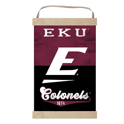Eastern Kentucky Colonels Reversible Retro Logo Banner Sign