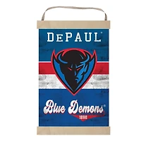DePaul Blue Demons Reversible Retro Logo Banner Sign