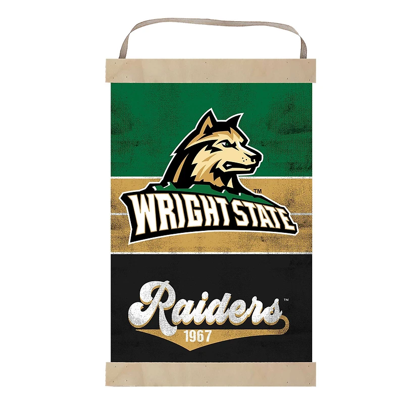 Wright State Raiders Reversible Retro Logo Banner Sign
