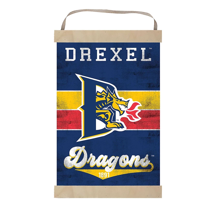 Drexel Dragons Reversible Retro Logo Banner Sign
