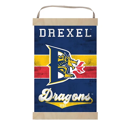 Drexel Dragons Reversible Retro Logo Banner Sign