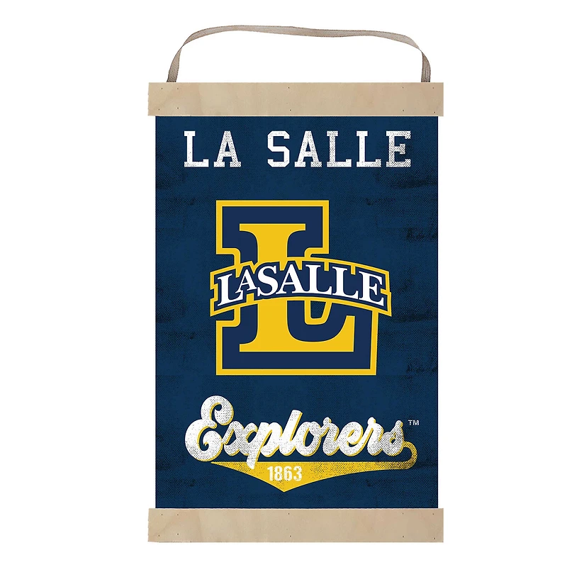 La Salle Explorers Reversible Retro Logo Banner Sign
