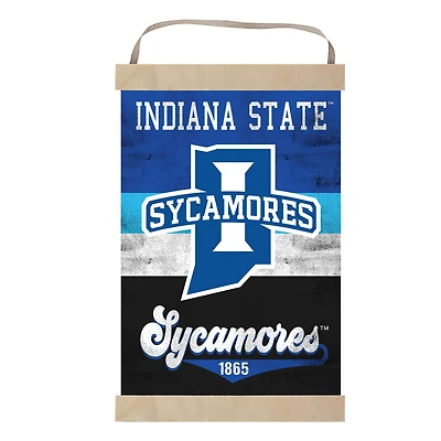 Indiana State Sycamores Reversible Retro Logo Banner Sign