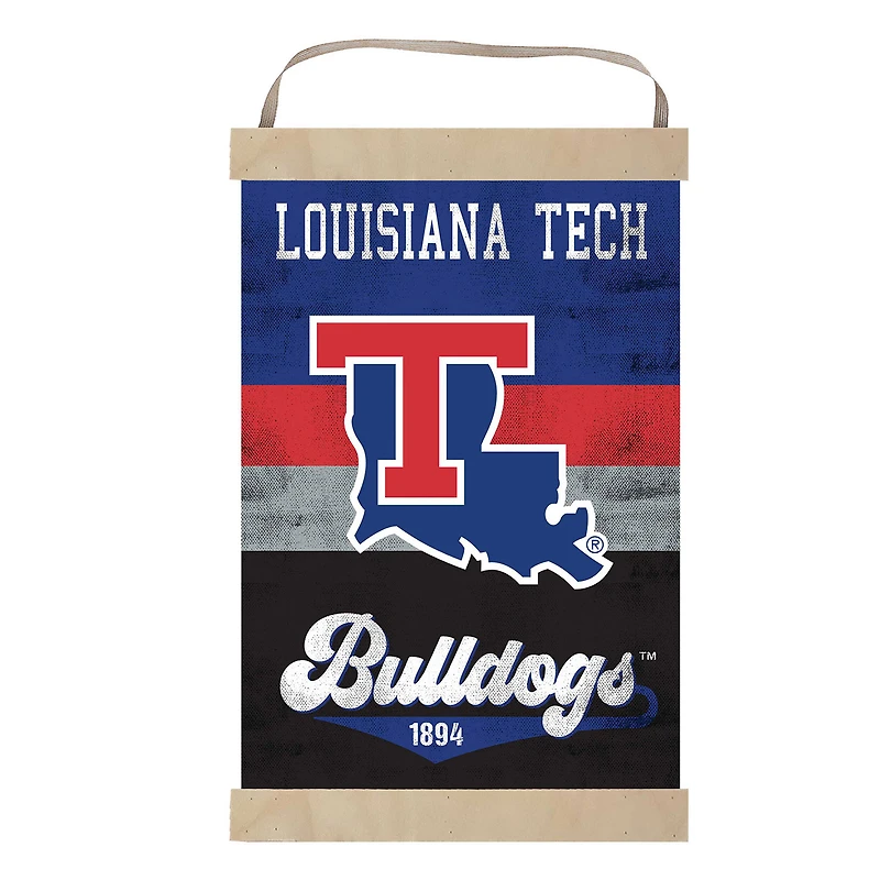 Louisiana Tech Bulldogs Reversible Retro Logo Banner Sign