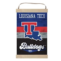 Louisiana Tech Bulldogs Reversible Retro Logo Banner Sign