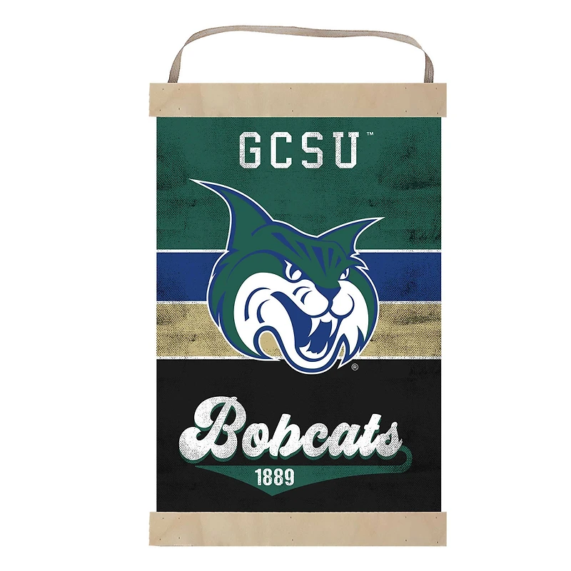Georgia College Bobcats Reversible Retro Logo Banner Sign