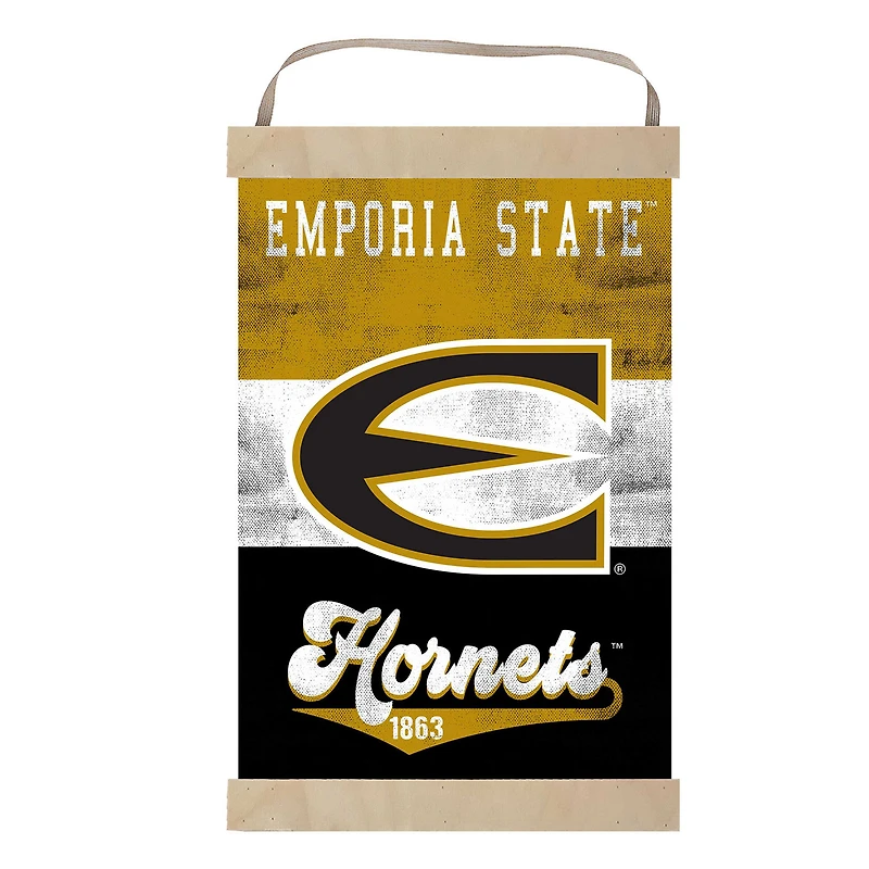 Emporia State Hornets Reversible Retro Logo Banner Sign