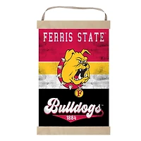 Ferris State Bulldogs Reversible Retro Logo Banner Sign