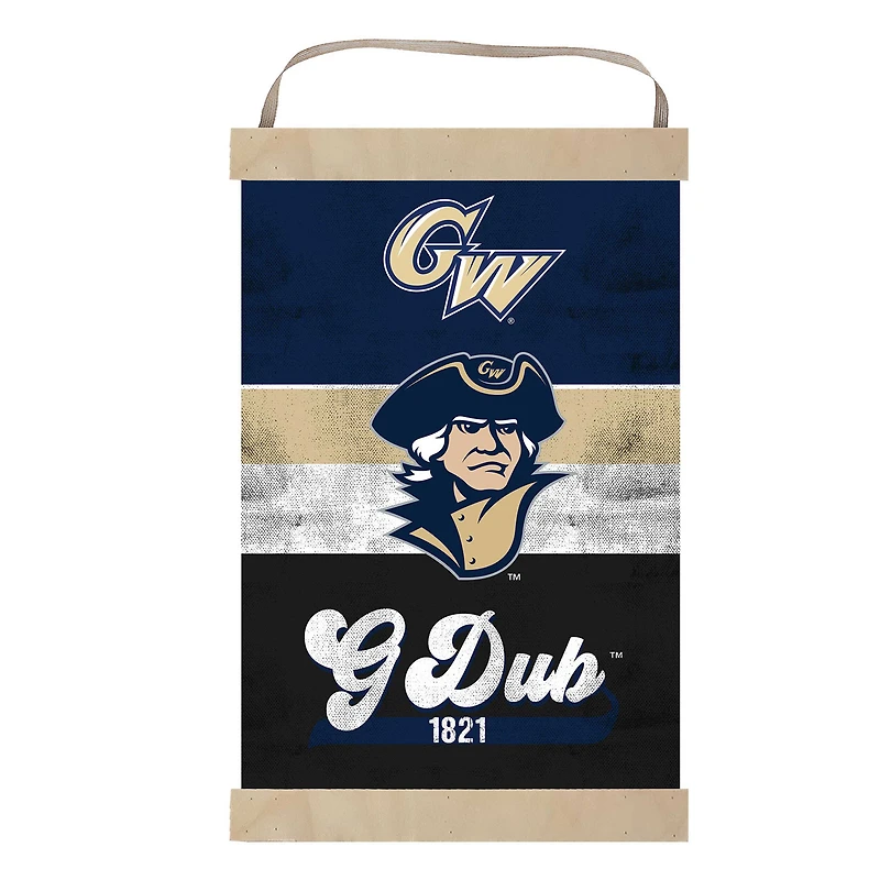 George Washington University Reversible Retro Logo Banner Sign
