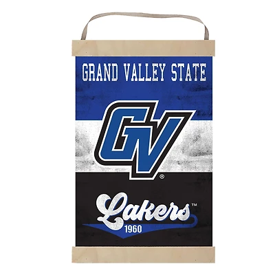 Grand Valley State Lakers Reversible Retro Logo Banner Sign