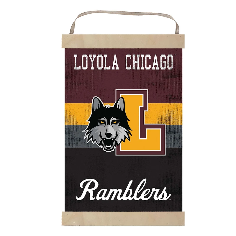 Loyola Chicago Ramblers Reversible Retro Logo Banner Sign