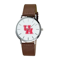 Men's  Brown Houston Cougars Plexus Leather Watch