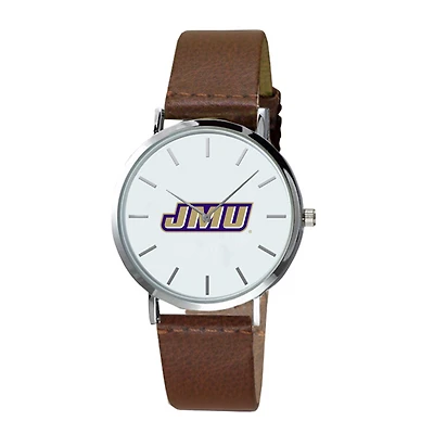 Men's  Brown James Madison Dukes Plexus Leather Watch