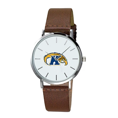 Men's  Brown Kent State Golden Flashes Plexus Leather Watch