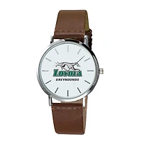 Men's  Brown Loyola Greyhounds Plexus Leather Watch