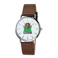 Men's  Brown Marshall Thundering Herd Plexus Leather Watch
