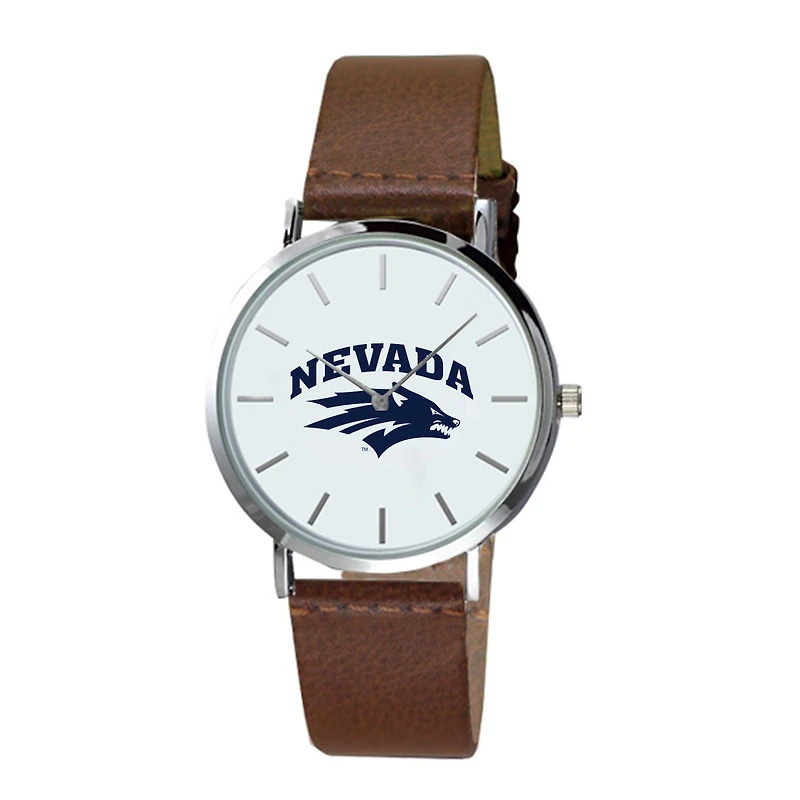 Men's Brown Nevada Wolf Pack Plexus Leather Watch