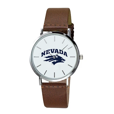 Men's  Brown Nevada Wolf Pack Plexus Leather Watch