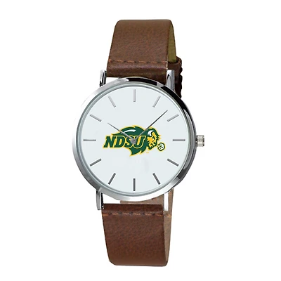Men's  Brown NDSU Bison Plexus Leather Watch