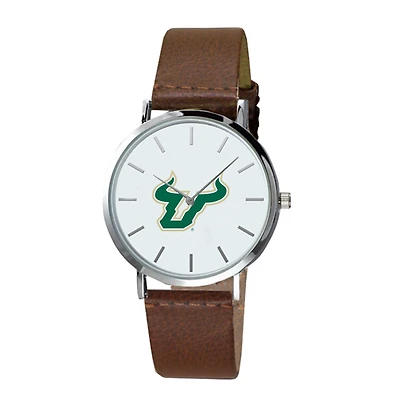 Men's  Brown South Florida Bulls Plexus Leather Watch