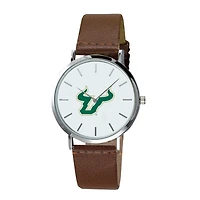 Men's  Brown South Florida Bulls Plexus Leather Watch