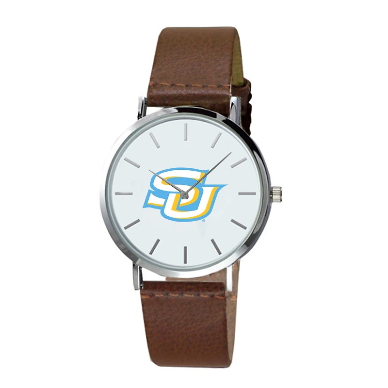 Men's  Brown Southern University Jaguars Plexus Leather Watch