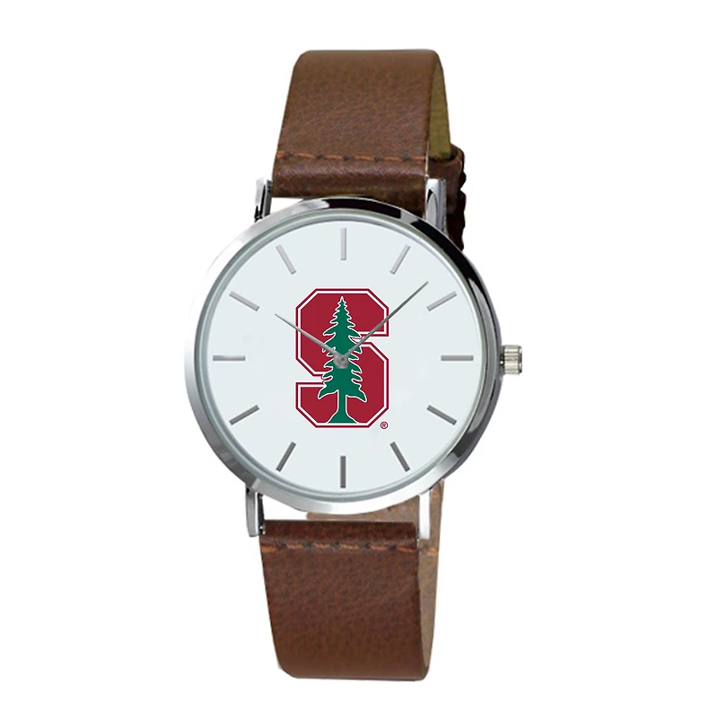 Men's Brown Stanford Cardinal Plexus Leather Watch