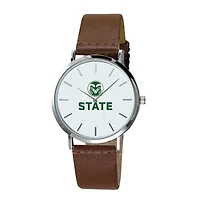Men's  Brown Colorado State Rams Plexus Leather Watch