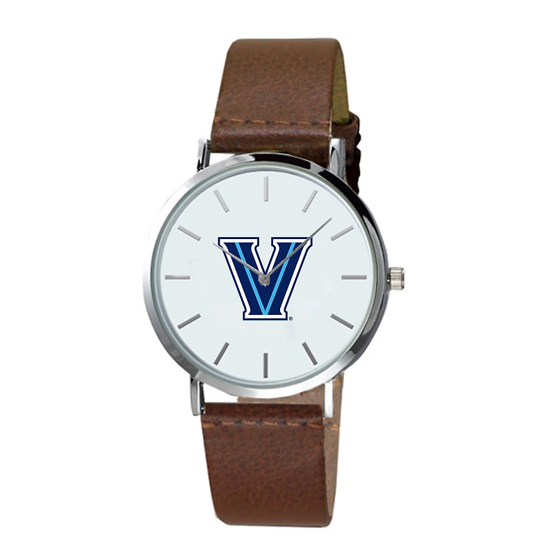 Men's  Brown Villanova Wildcats Plexus Leather Watch