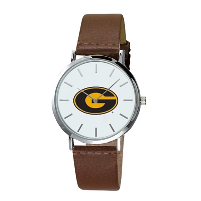 Men's  Brown Grambling Tigers Plexus Leather Watch