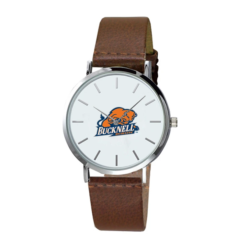 Men's  Brown Bucknell Bison Plexus Leather Watch