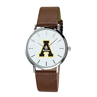 Men's  Brown Appalachian State Mountaineers Plexus Leather Watch