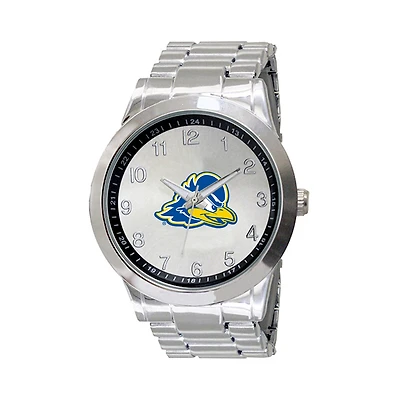 Men's Silver Delaware Fightin' Blue Hens Integris Stainless Steel Watch