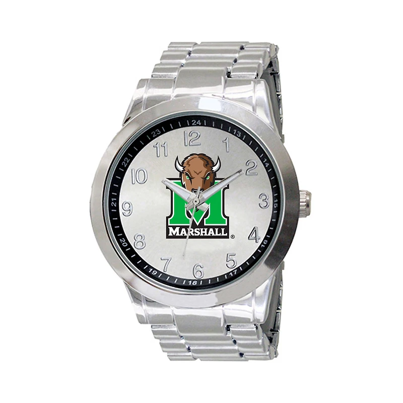 Men's Silver Marshall Thundering Herd Integris Stainless Steel Watch
