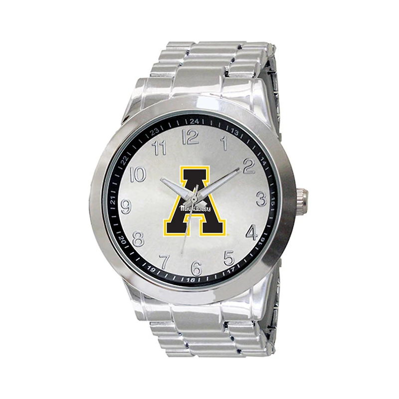 Men's  Silver Appalachian State Mountaineers Integris Stainless Steel Watch