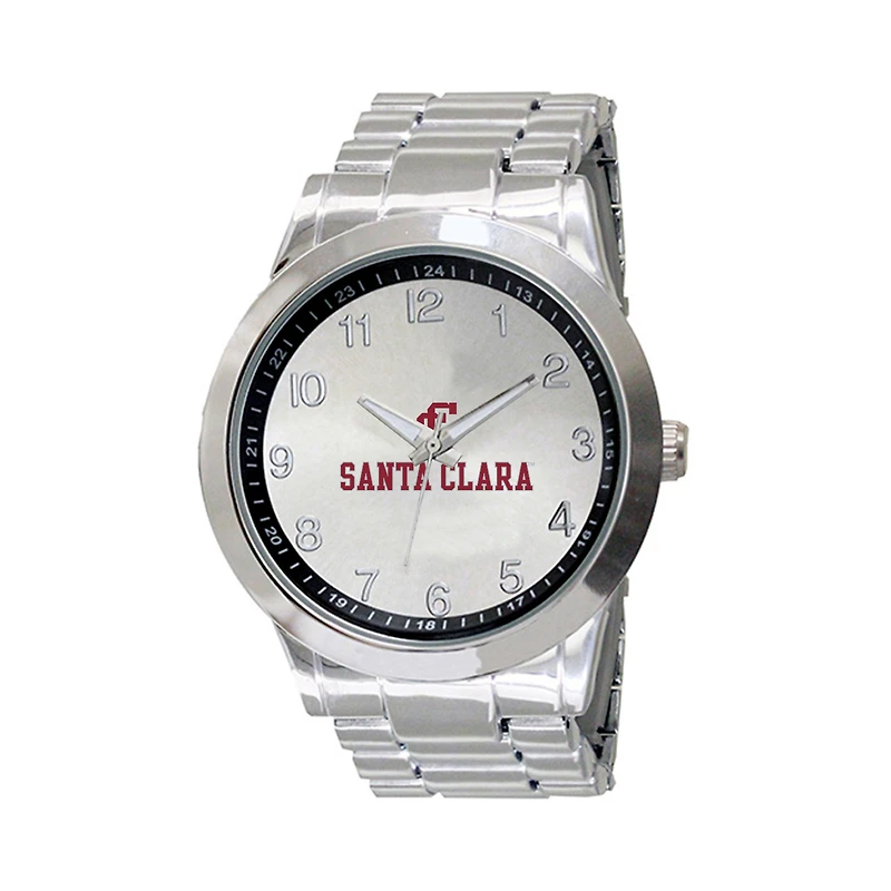 Men's Silver Santa Clara Broncos Integris Stainless Steel Watch