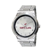 Men's  Silver Santa Clara Broncos Integris Stainless Steel Watch