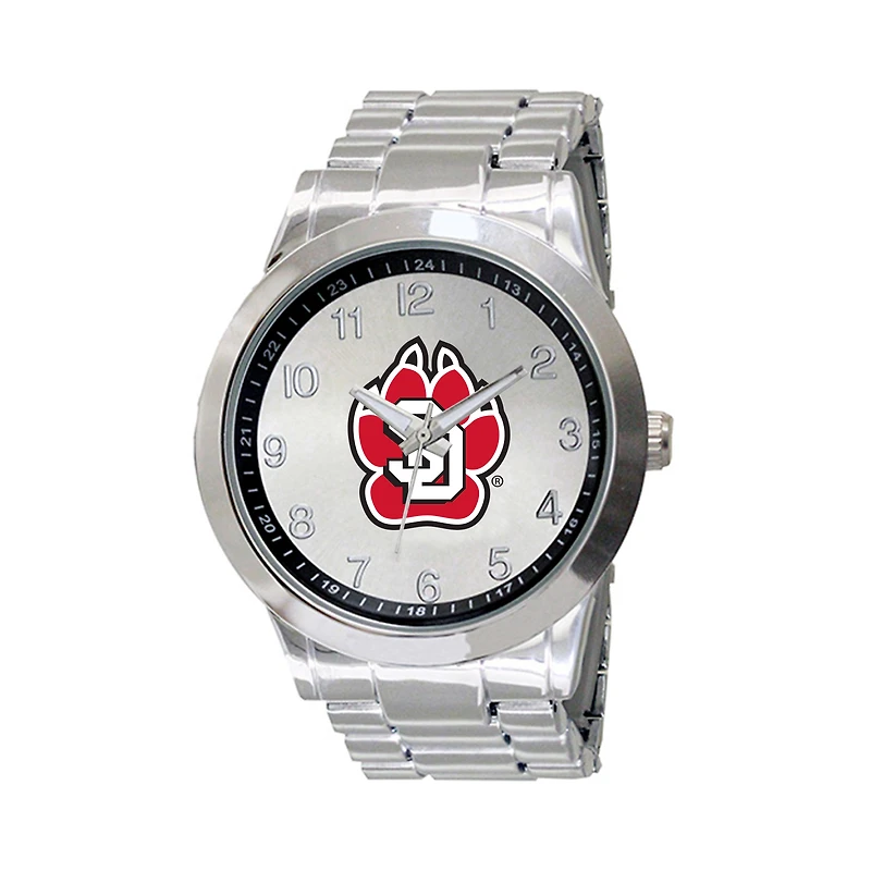 Men's Silver South Dakota Coyotes Integris Stainless Steel Watch
