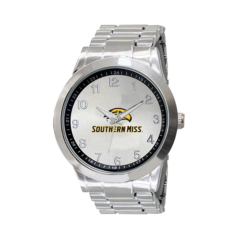 Men's  Silver Southern Miss Golden Eagles Integris Stainless Steel Watch