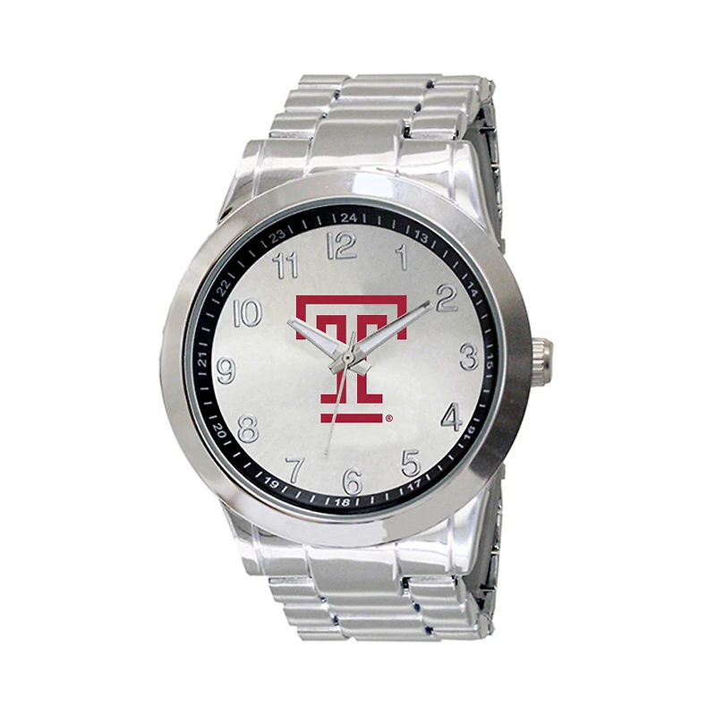 Men's Silver Temple Owls Integris Stainless Steel Watch