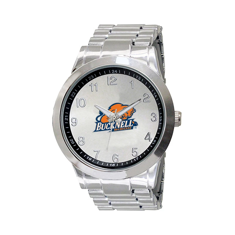 Men's  Silver Bucknell Bison Integris Stainless Steel Watch