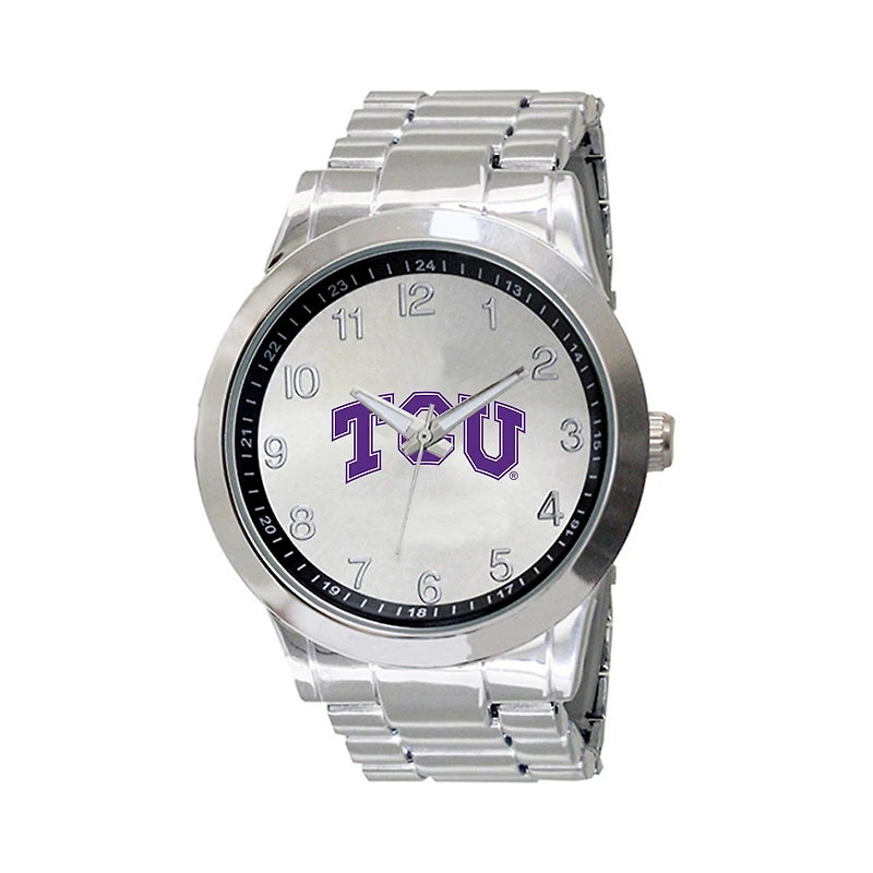 Men's Silver TCU Horned Frogs Integris Stainless Steel Watch