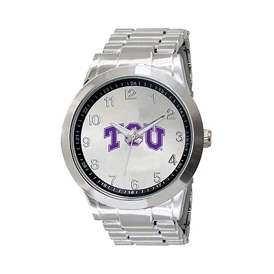 Men's Silver TCU Horned Frogs Integris Stainless Steel Watch