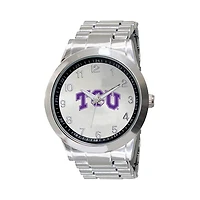 Men's  Silver TCU Horned Frogs Integris Stainless Steel Watch