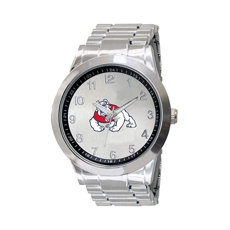 Men's Silver Fresno State Bulldogs Integris Stainless Steel Watch