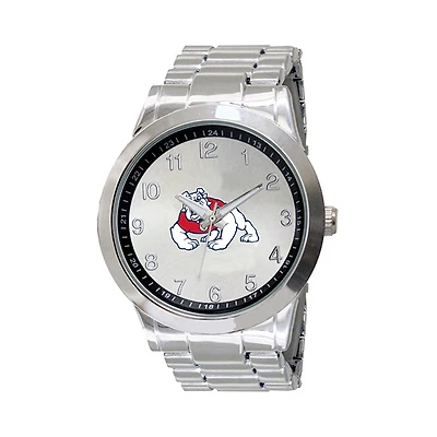 Men's Silver Fresno State Bulldogs Integris Stainless Steel Watch